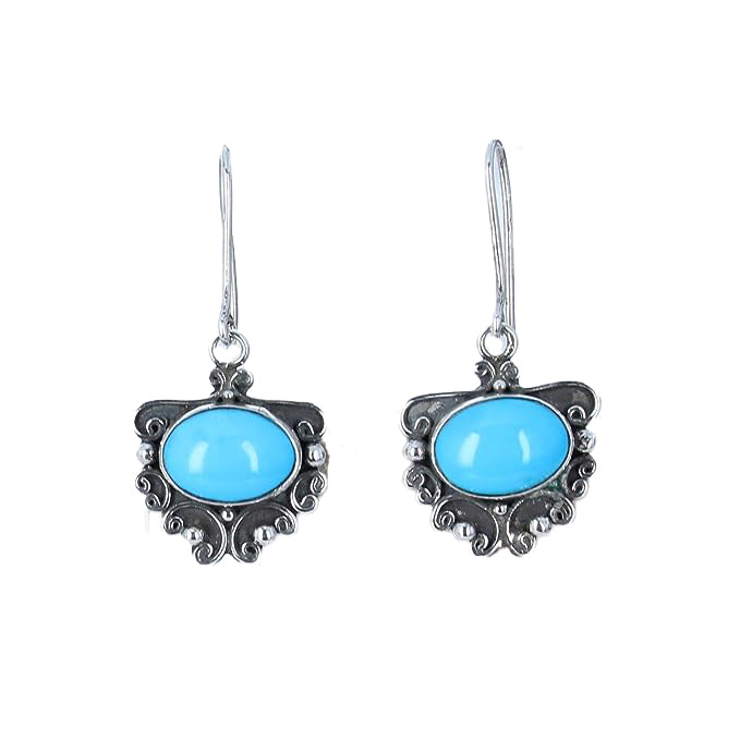 AAA SLEEPING BEAUTY Turquoise Butterfly Earrings Sterling