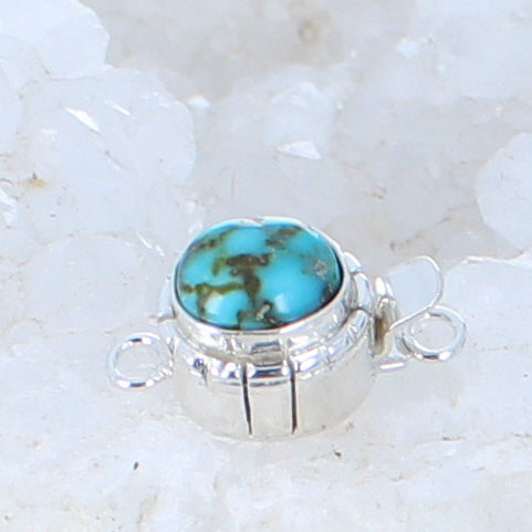 Sonoran Mountain Turquoise Clasp Classic Design 9.5x10.5mm -NewWorldGems