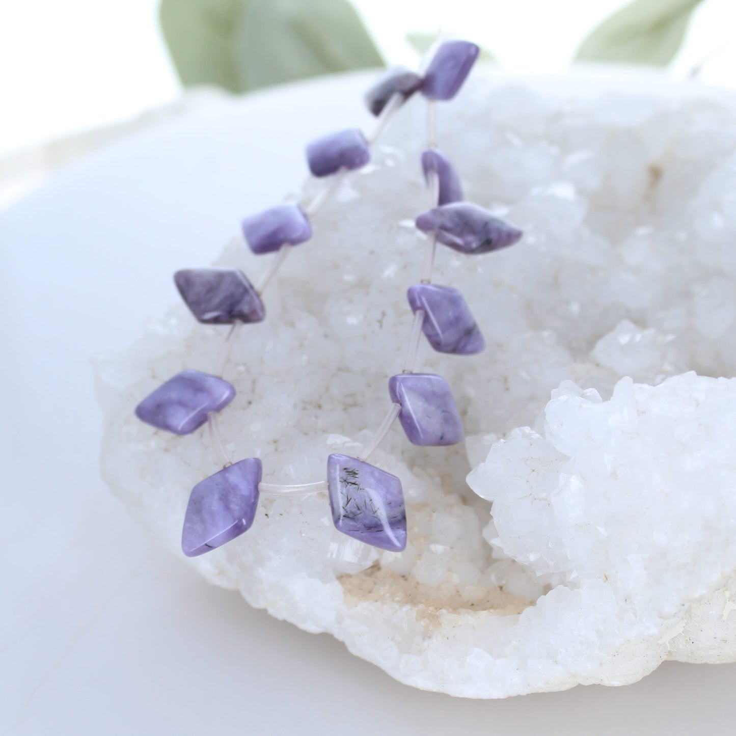 Charoite Kite Shaped Pendant Briolettes 12 Pcs -NewWorldGems