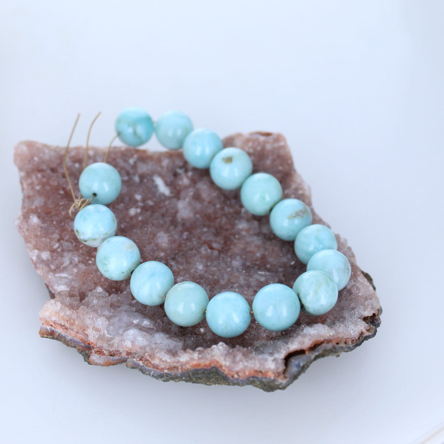 LARIMAR BEADS Round 9.5mm 5" -NewWorldGems