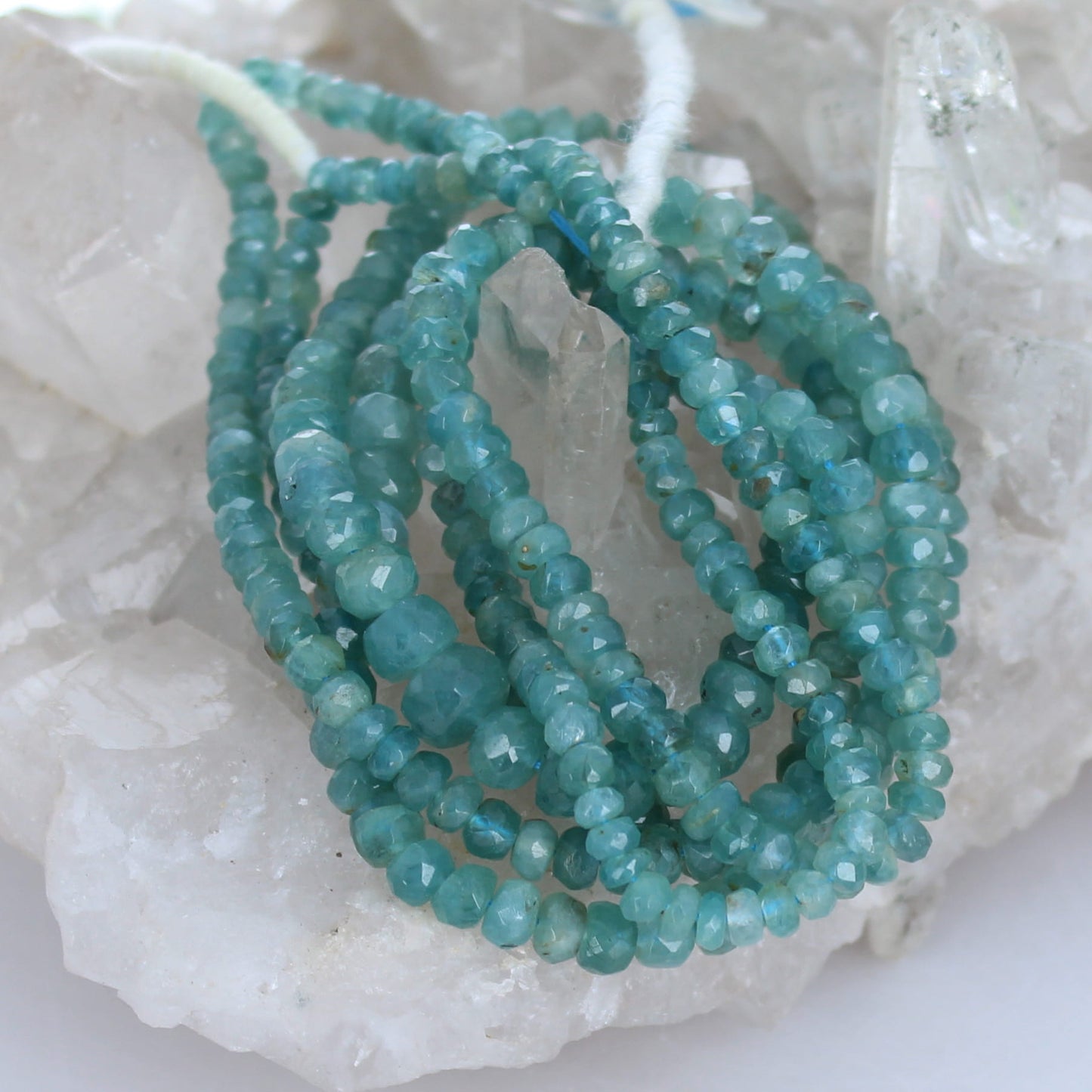 GRANDIDIERITE Faceted Beads Graduated Paraiba Blue