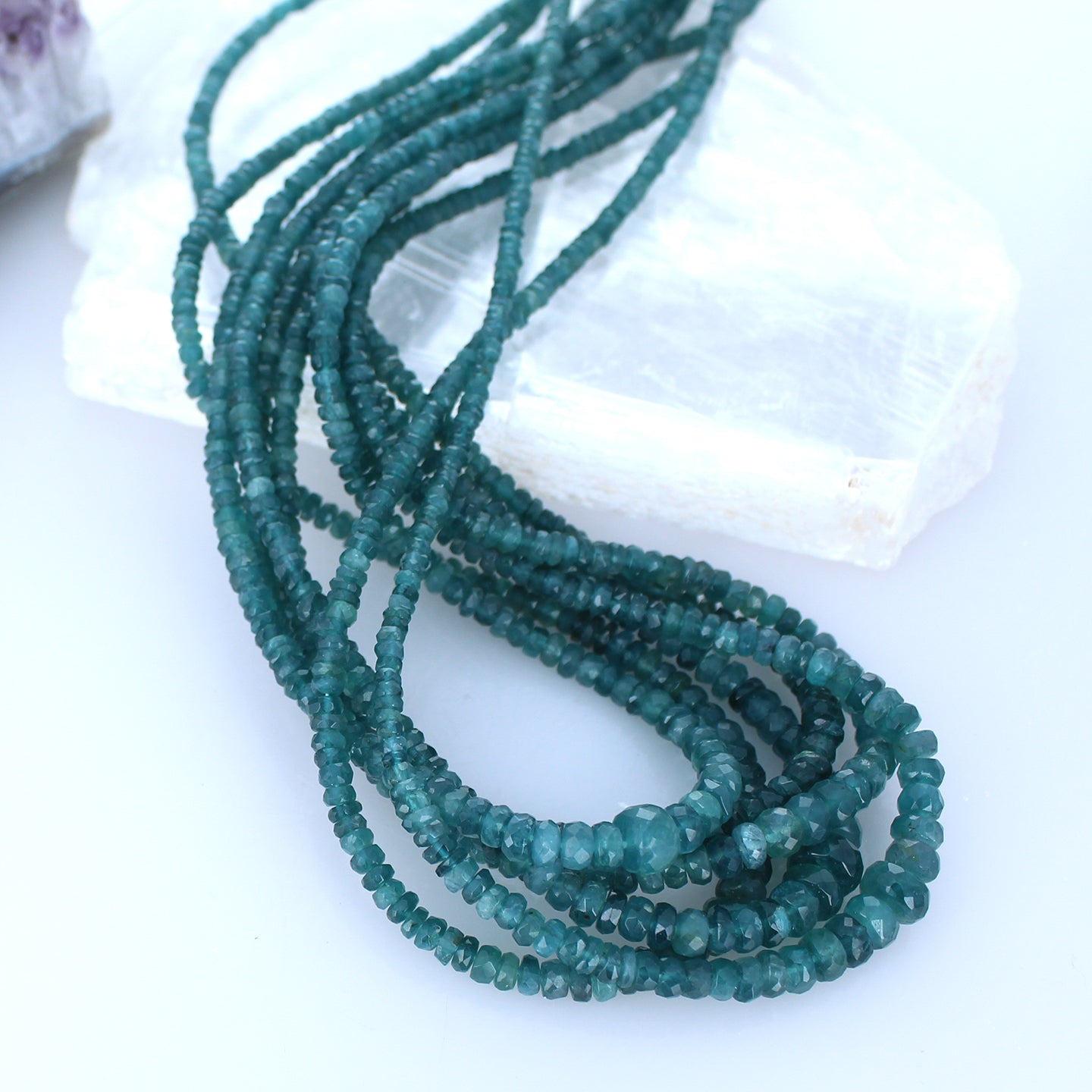 AAA GRANDIDIERITE Faceted Beads Graduated Deep Paraiba Blue -NewWorldGems