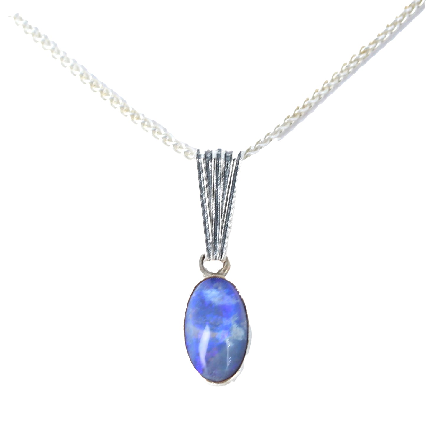 AAA Lightning Ridge OPAL Necklace with Sugilite Sterling