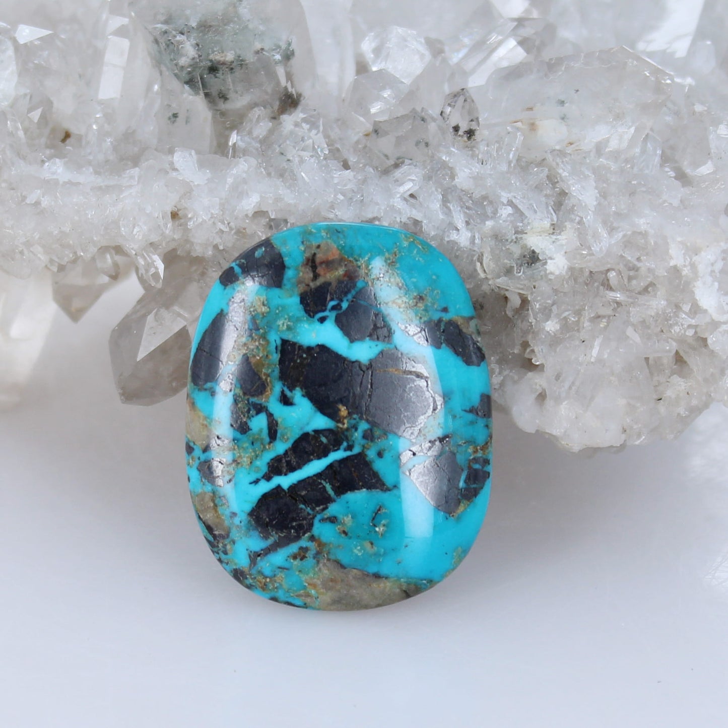 Exquisite Carico Lake Turquoise Pendant Bead Component For Wire Wrapping