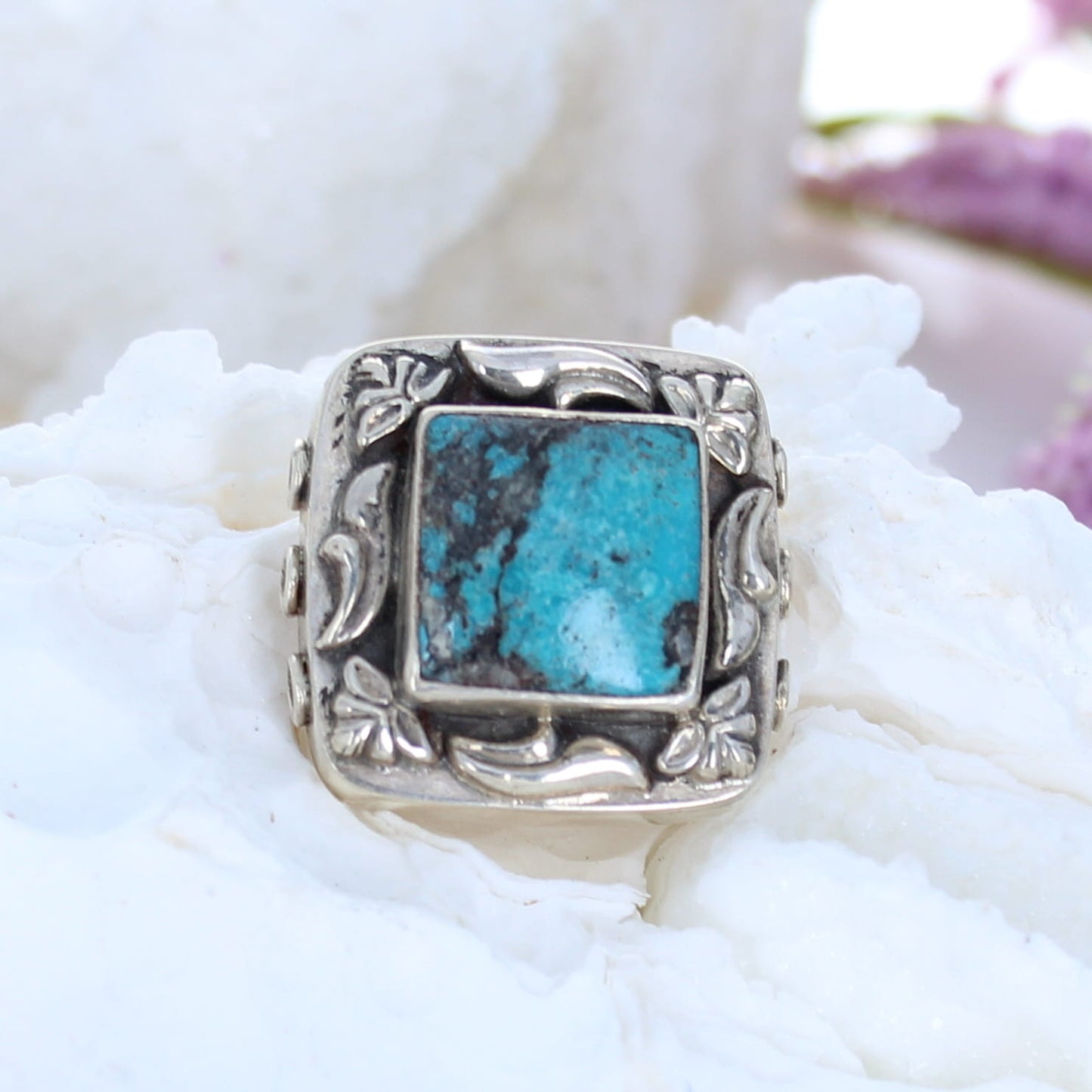 AAA HUBEI TURQUOISE Bead Spacer 3 Hole Centerpiece #2 -NewWorldGems