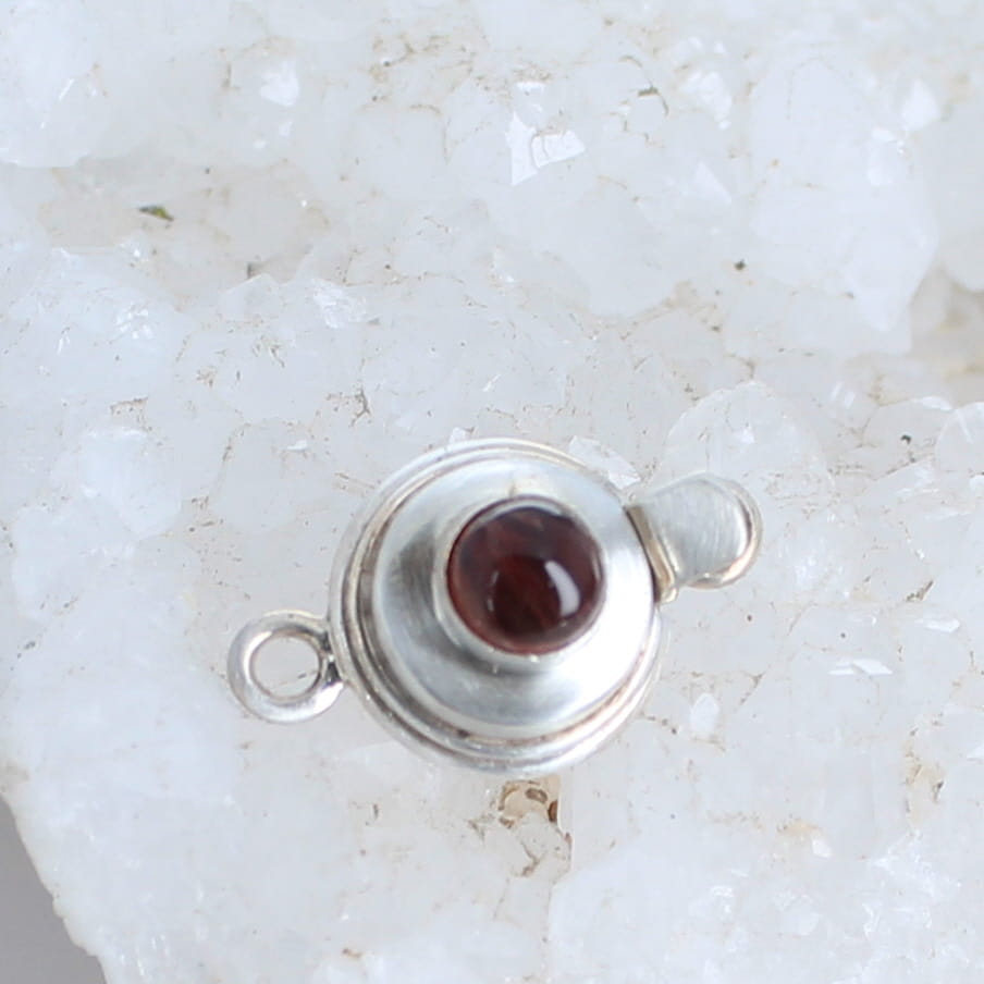 AAA Andesine Clasp Sterling Silver Round Classic Design -NewWorldGems