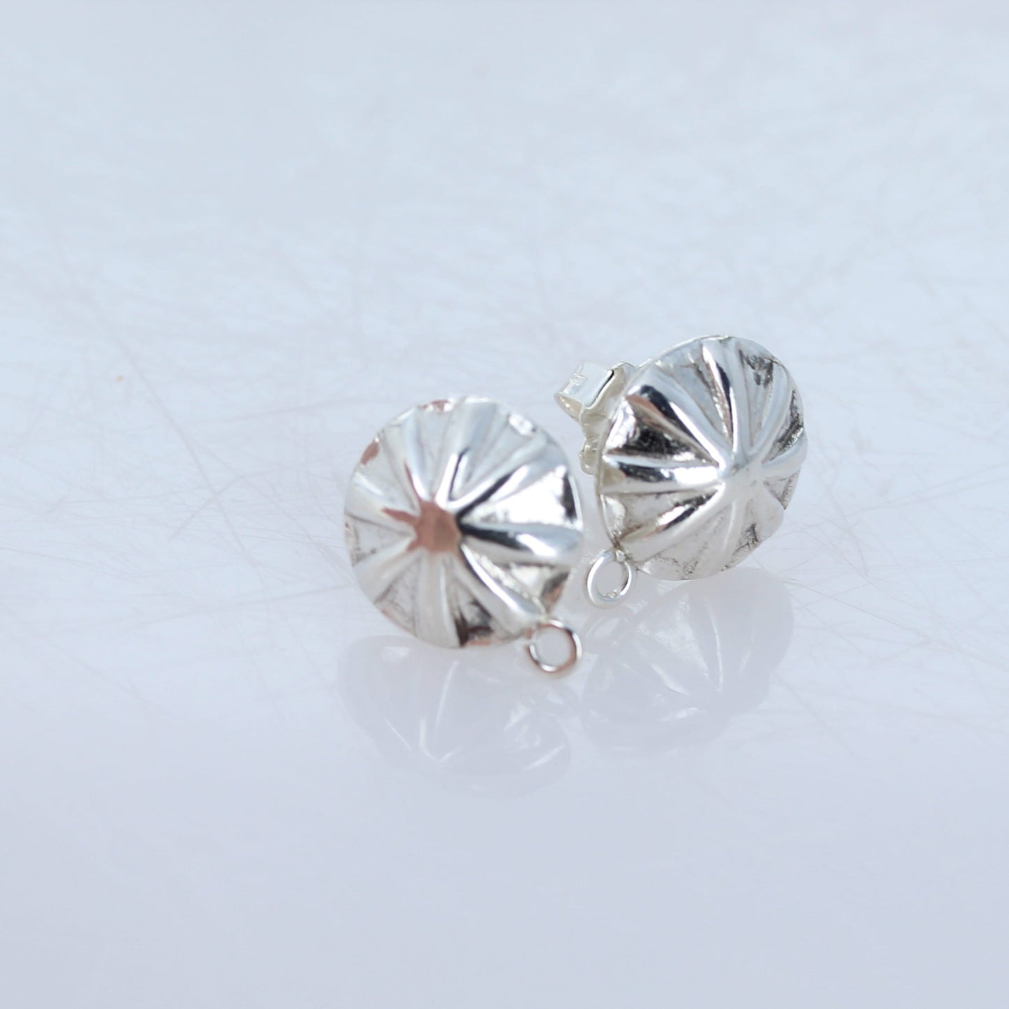 Sterling Silver Sunburst Post Style Earrings Components