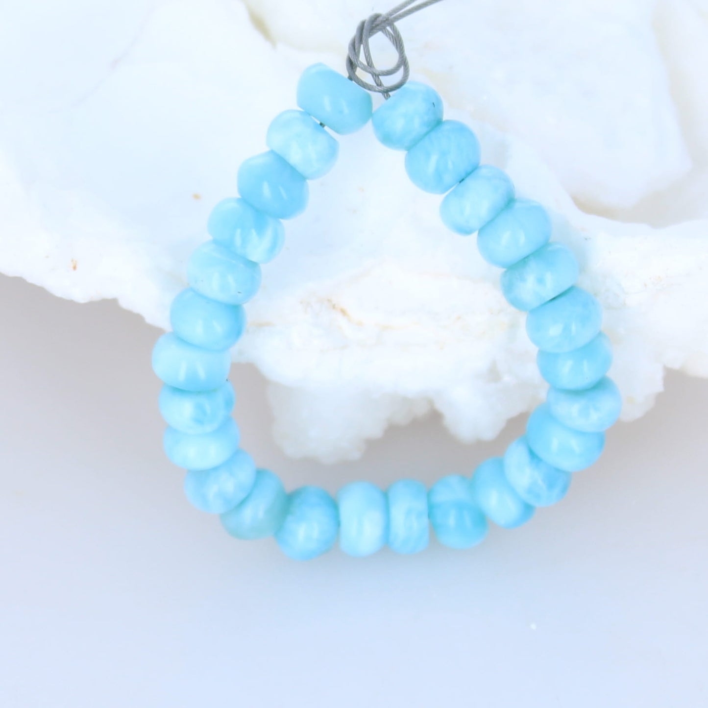 Ethereal AAA Larimar Rondelle Beads 5.5mm 4"