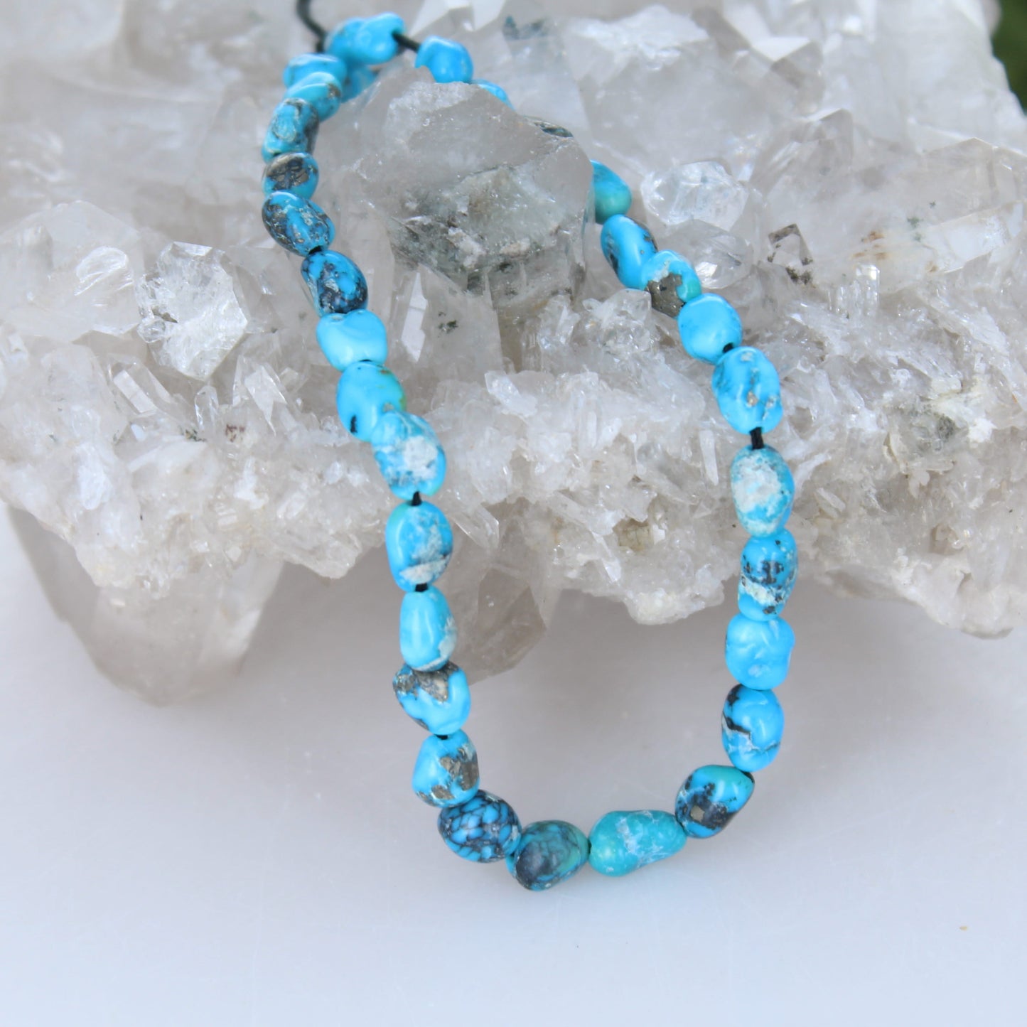 ITHACA KINGMAN Turquoise Beads 8" 5.5-6.5mm