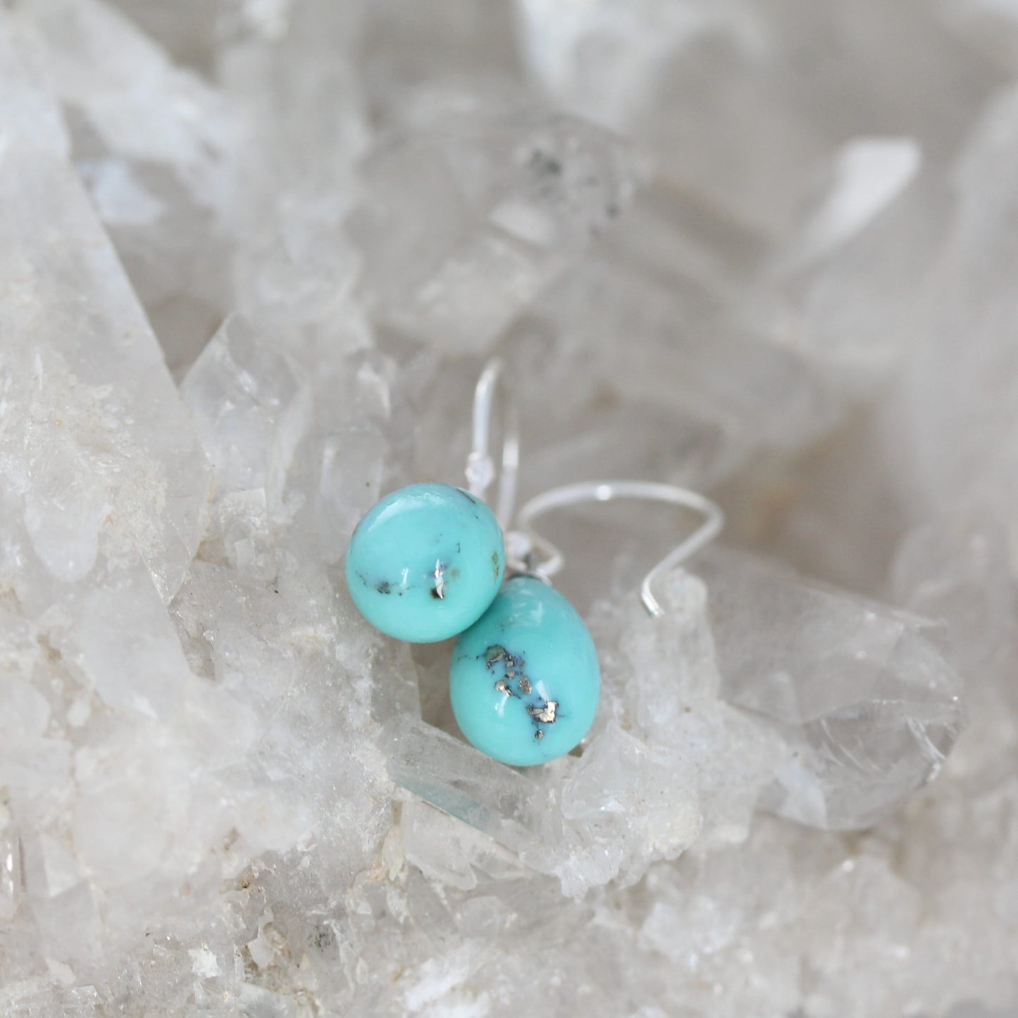 CAMPITOS TURQUOISE EARRINGS Free Form Sterling