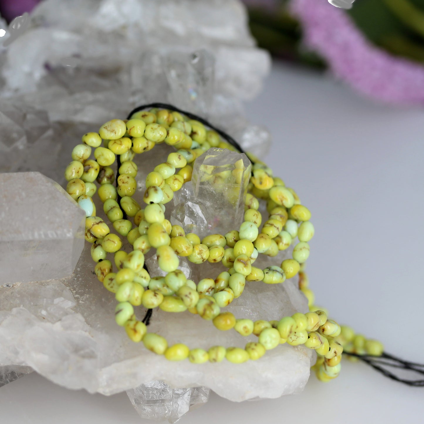 Lemon Lime VARISCITE BEADS 4.5-5mm Nuggets NewWorldGems
