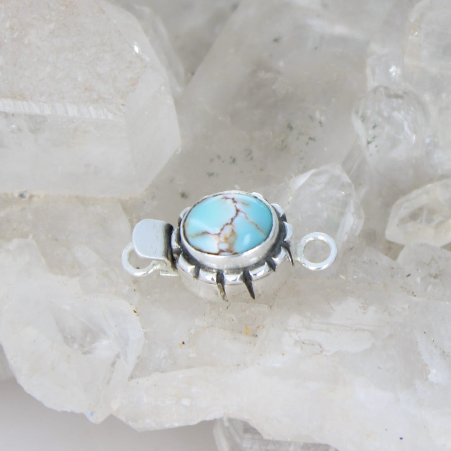 AAA Matrix Blue LONE MOUNTAIN Turquoise Clasp Sterling Silver Southwestern