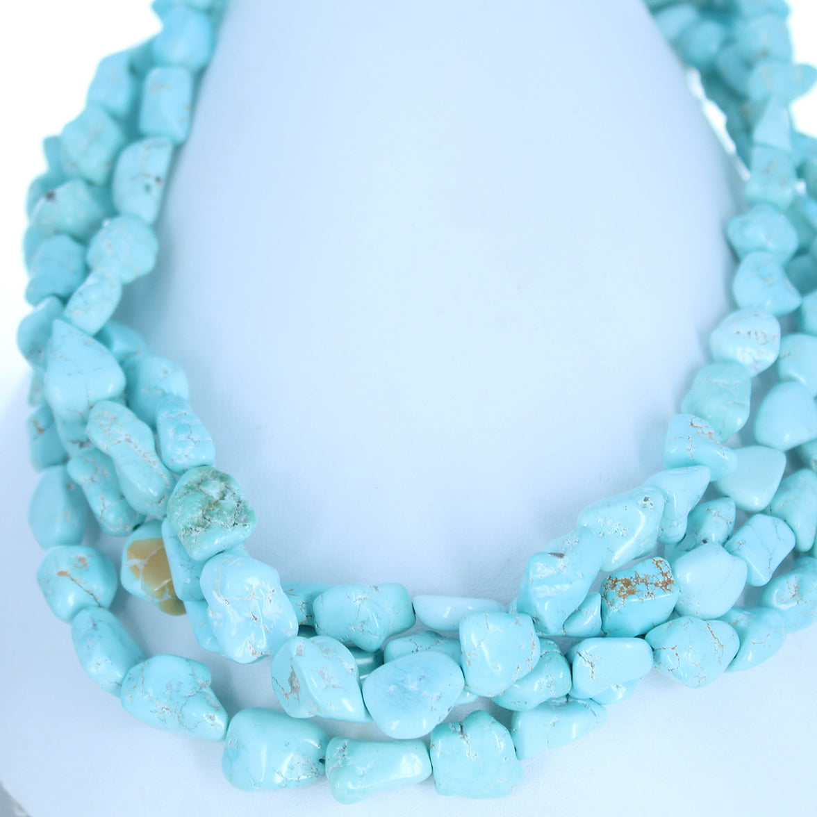 Rare LONE MOUNTAIN TURQUOISE Beads 9-14mm Light Aqua Sea 16"