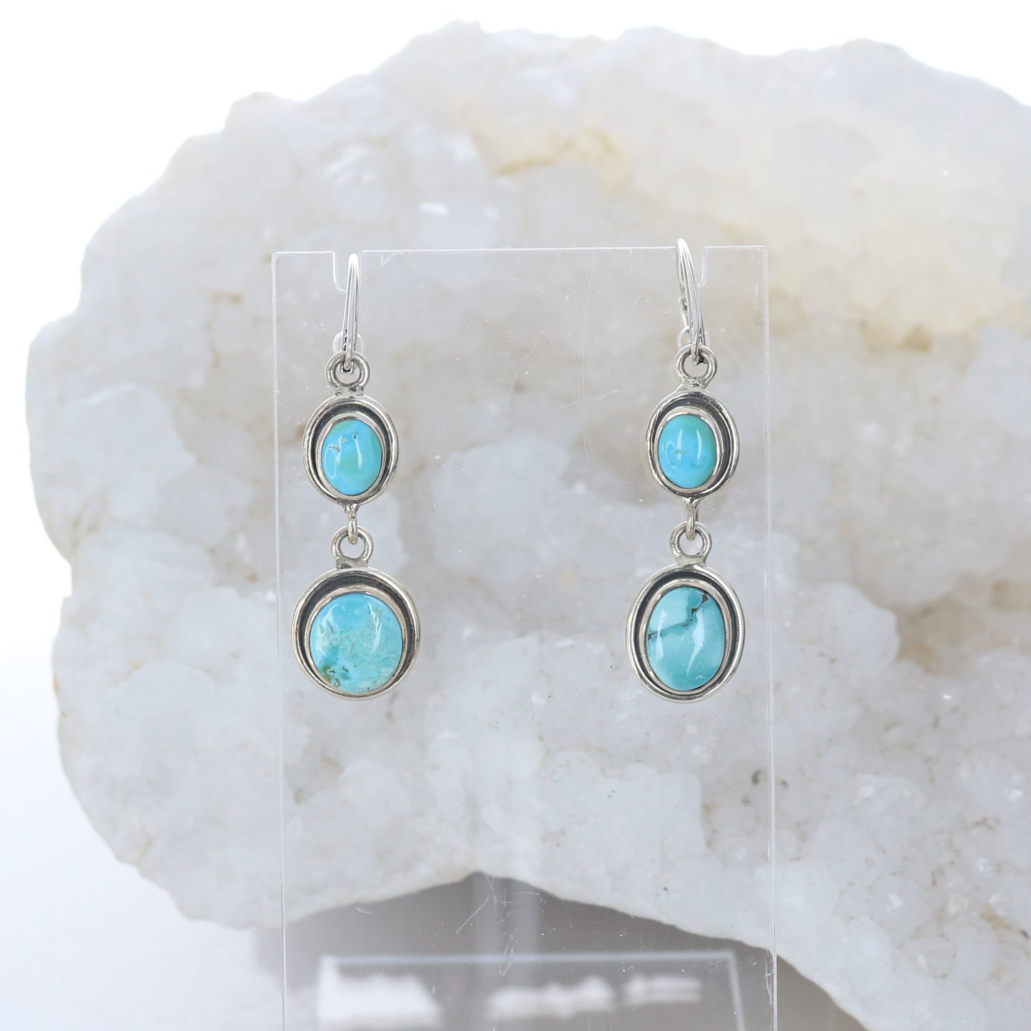 BLUE MOON Turquoise Earrings Robins Egg Blue Southwest -NewWorldGems