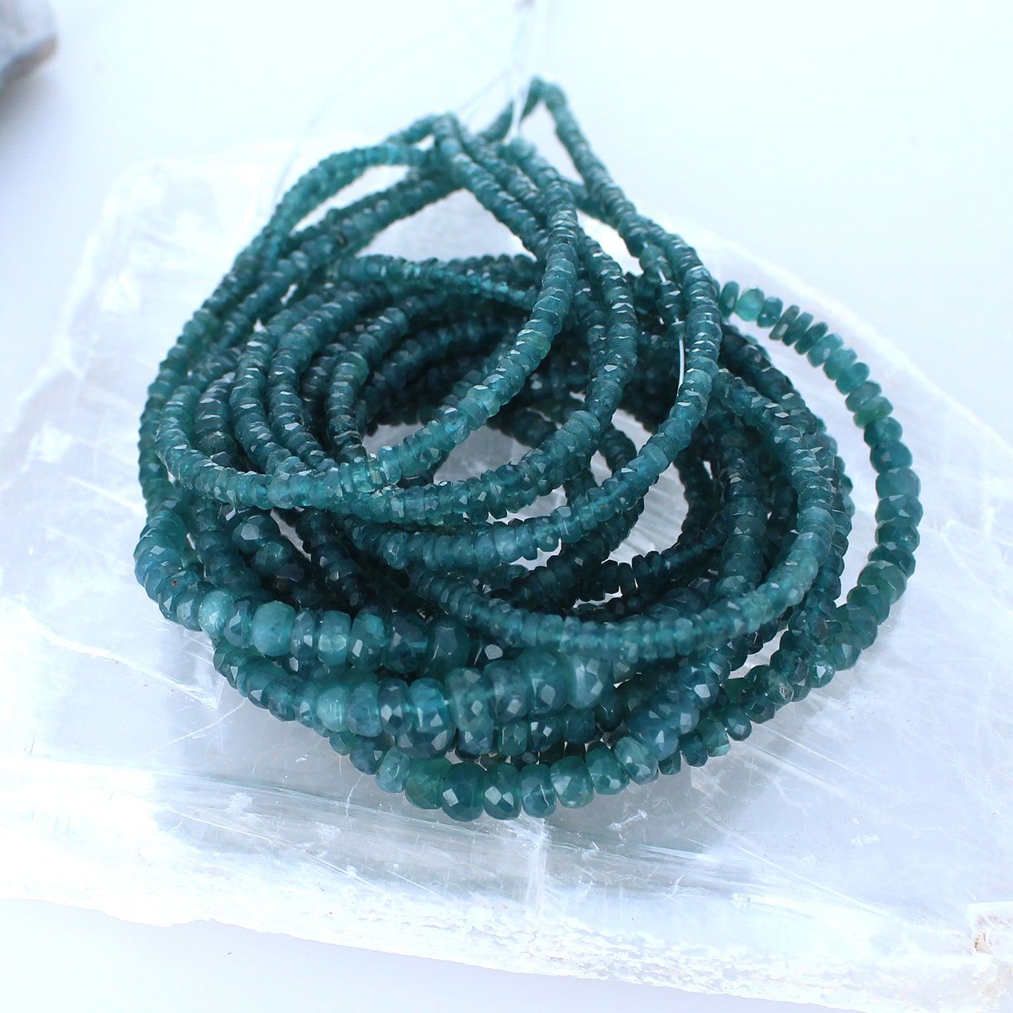 AAA GRANDIDIERITE Faceted Beads Graduated Deep Paraiba Blue -NewWorldGems