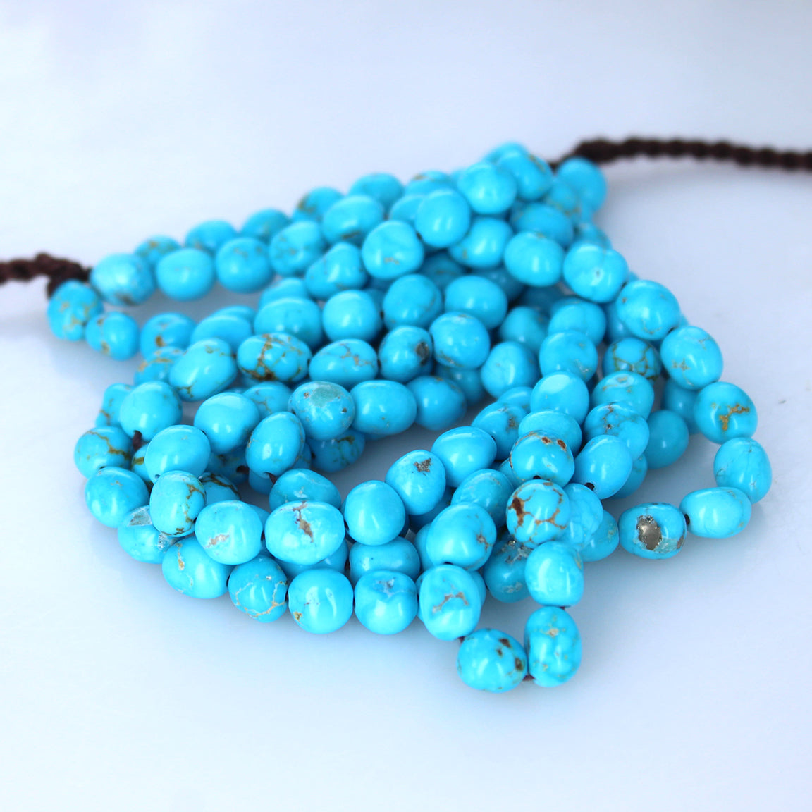Blue Ridge Orvil Jack Turquoise Beads Potato Shape 7.5-8mm 16"