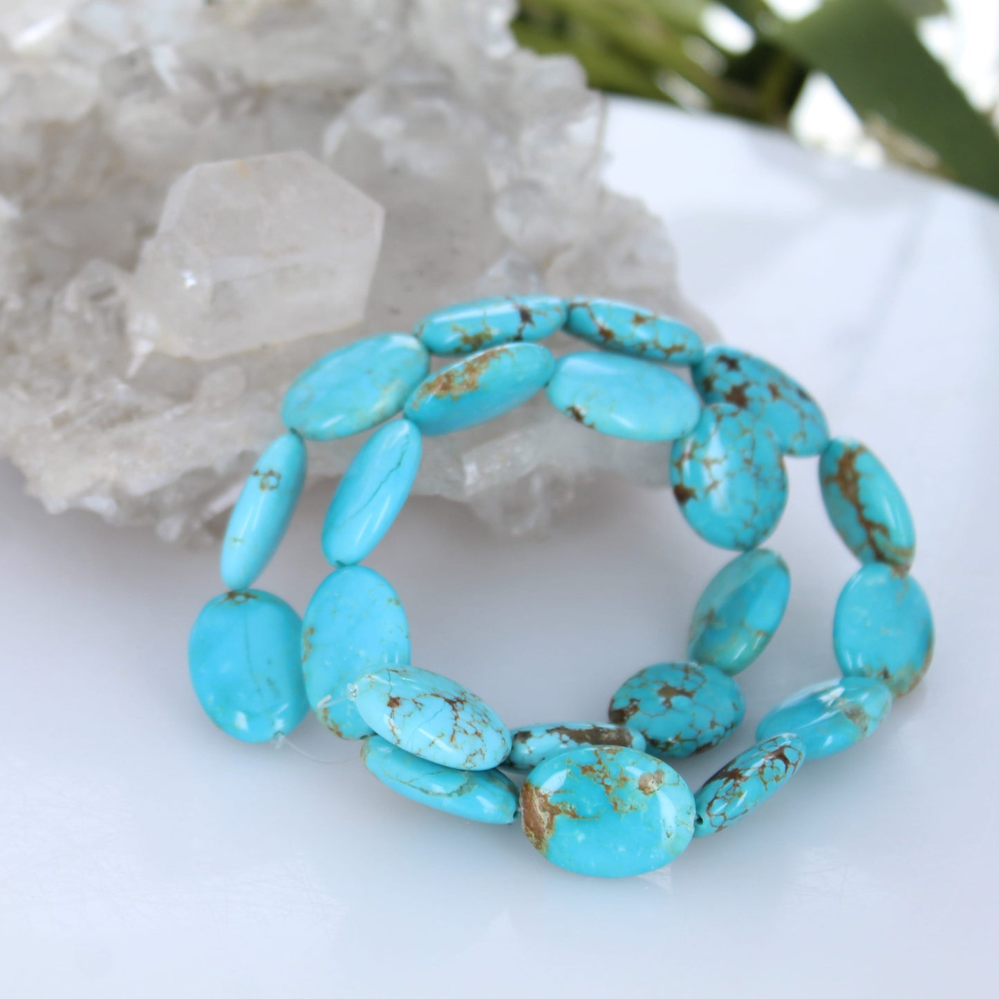 AAA Nevada #8 Mine Turquoise Beads 20x15mm Ovals