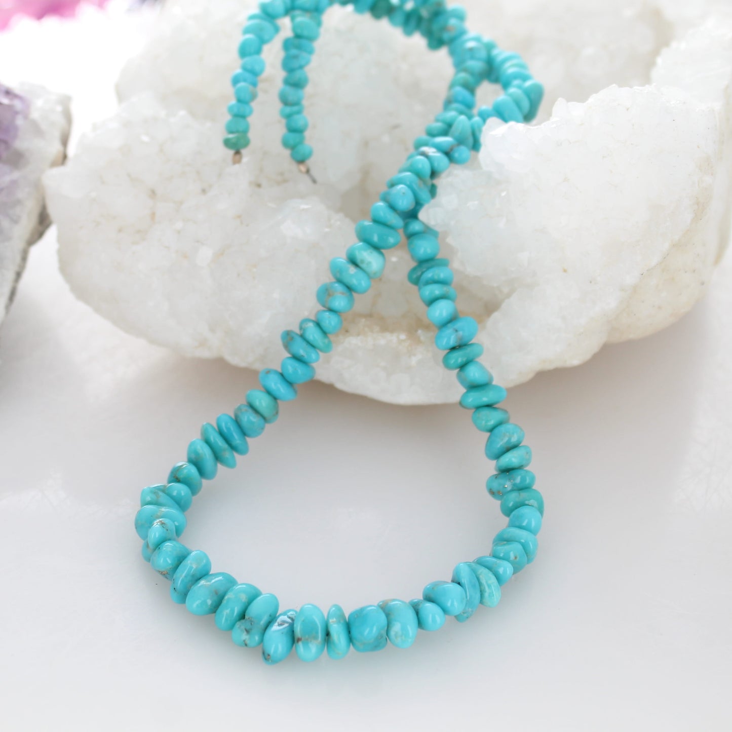 Campitos {Mexican} Turquoise Beads Nuggget Shape 18"