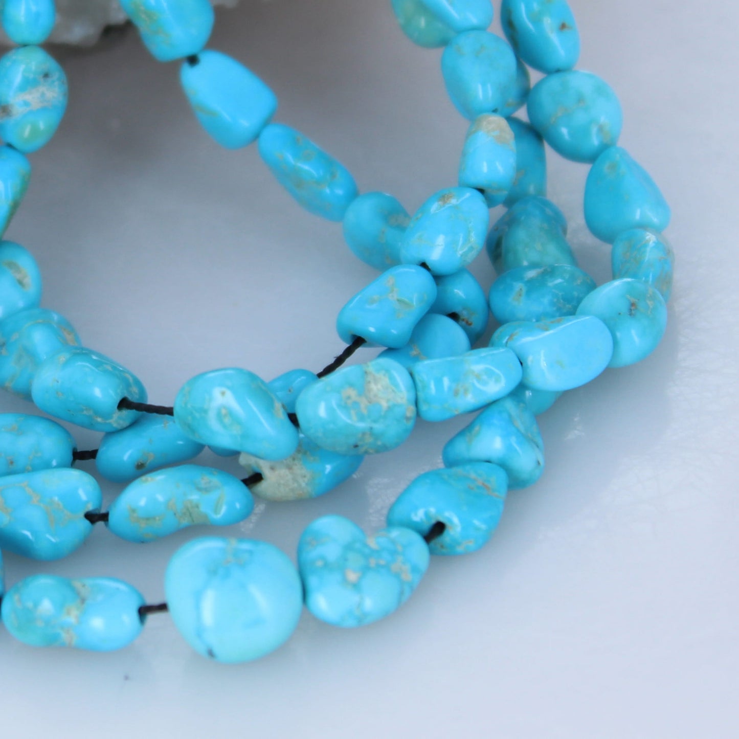KINGMAN TURQUOISE Beads Potato 8-11mm 8 or 16"