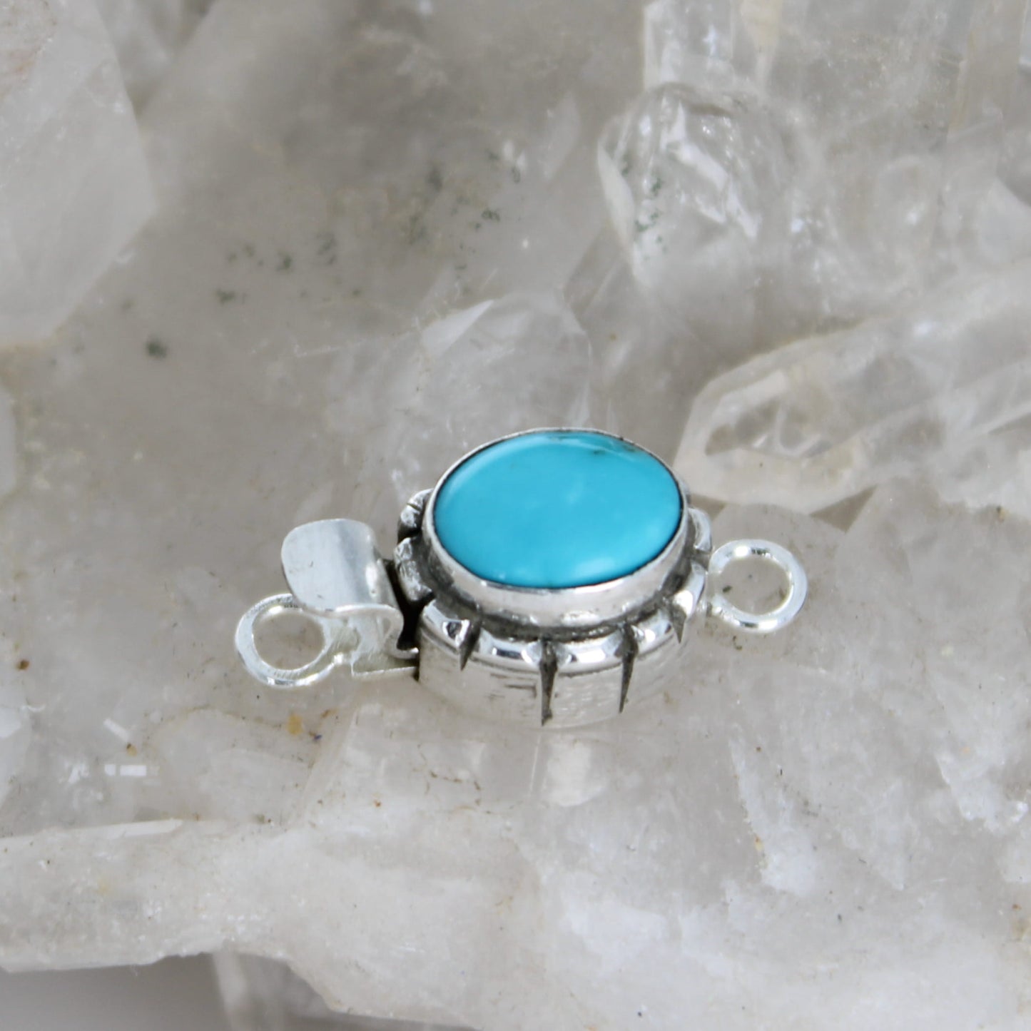 AAA Blue Ridge Turquoise Clasp Sterling Silver Southwestern
