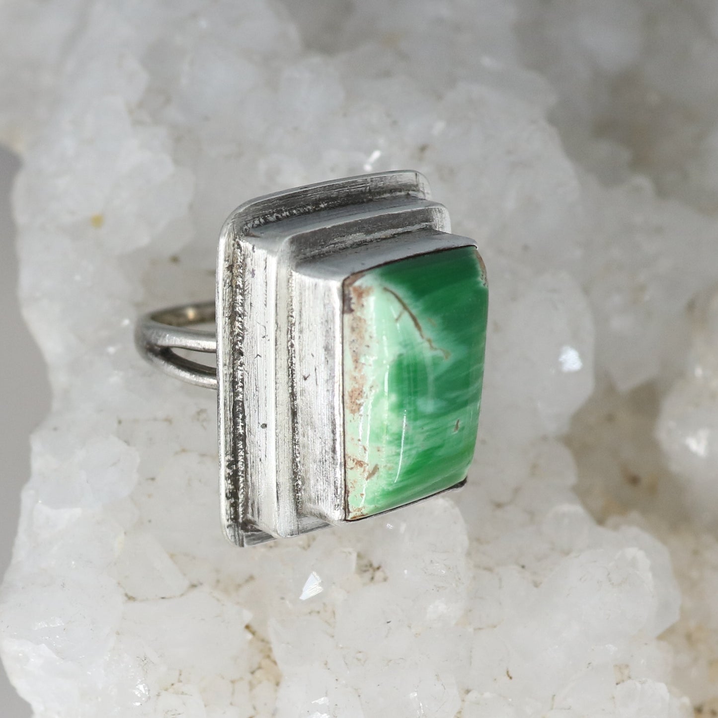 LUCIEN VARISCITE Ring Sterling Hand Crafted New Mexico -NewWorldGems