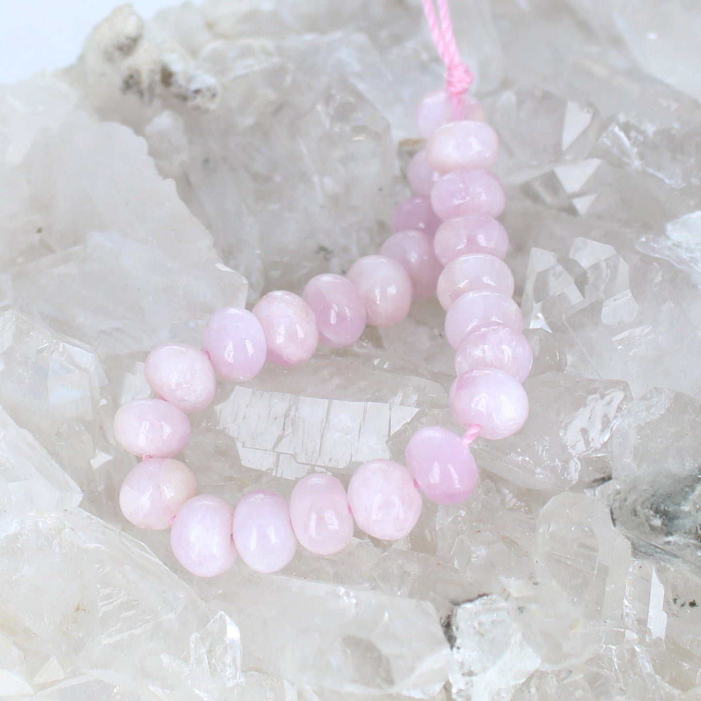 KUNZITE Beads Rondelles 8mm PINK LAVENDER 4.25"