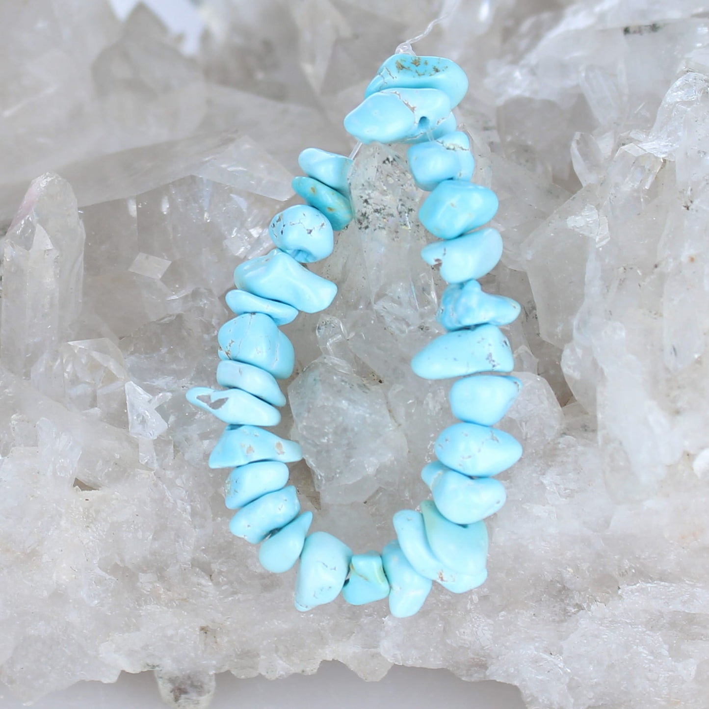 Rare LONE MOUNTAIN TURQUOISE Beads 7-9mm 4" Strand