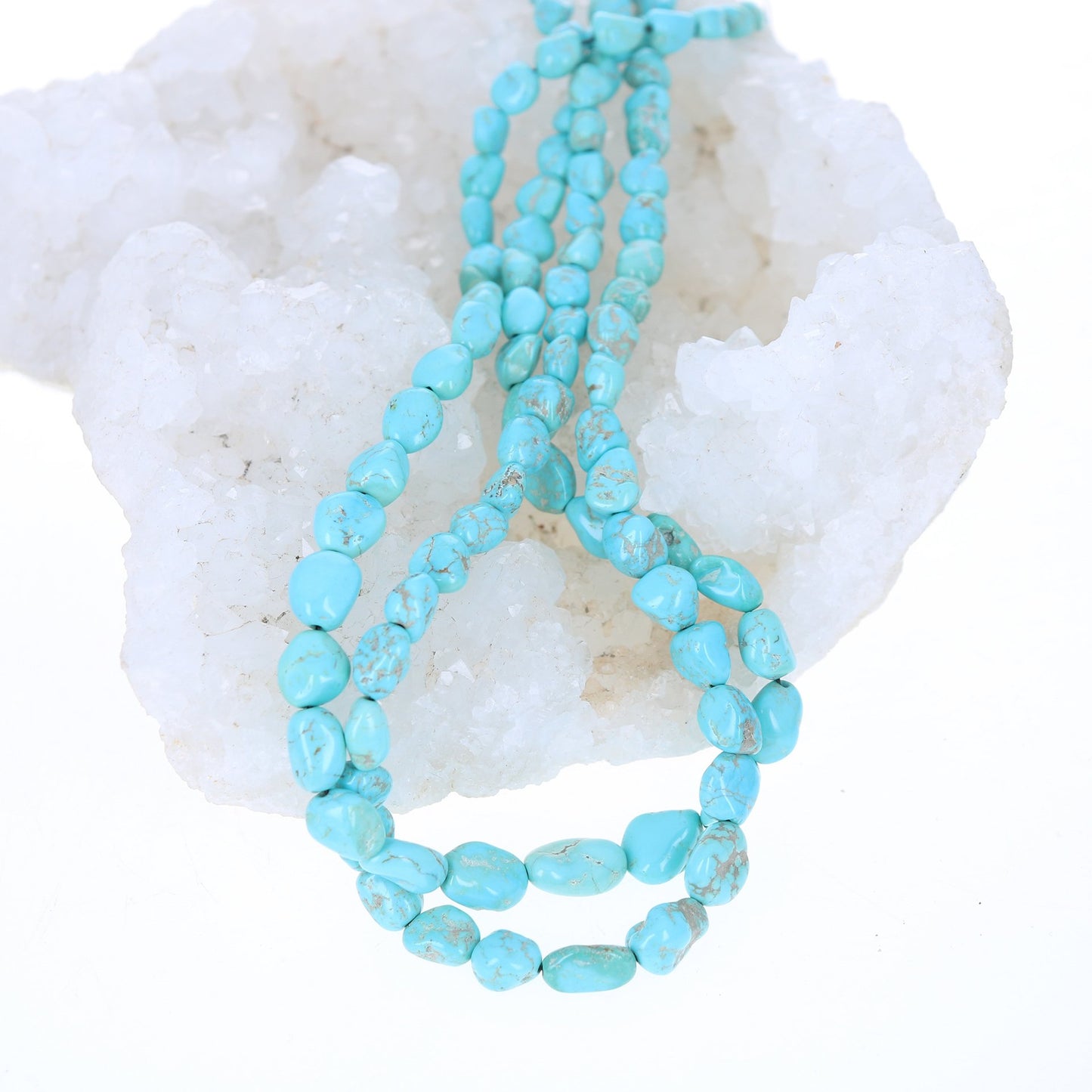 Sierra Nevada Turquoise Beads Nevada Potato Shape -NewWorldGems