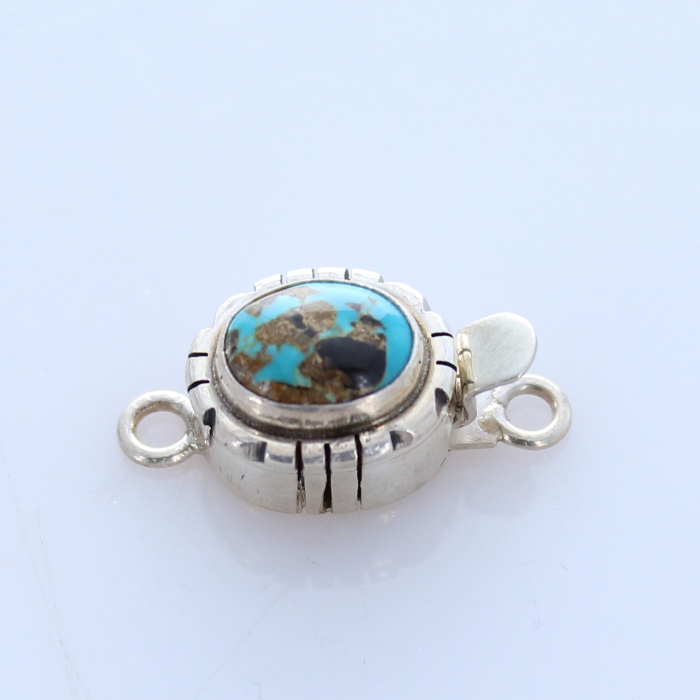 Carico Lake Turquoise Clasp 8X10Mm Southwest Aqua Red -NewWorldGems