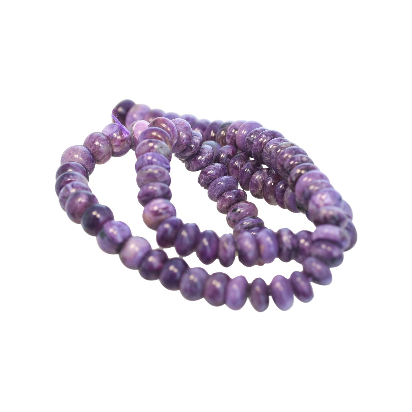AAA Charoite Beads Rondelles 8Mm 16" -NewWorldGems