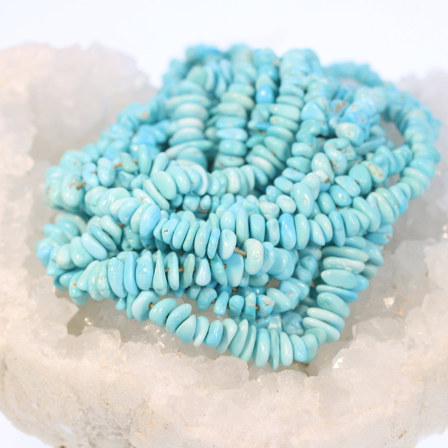 Sleeping Beauty Turquoise Nugget Beads Light Blue -NewWorldGems