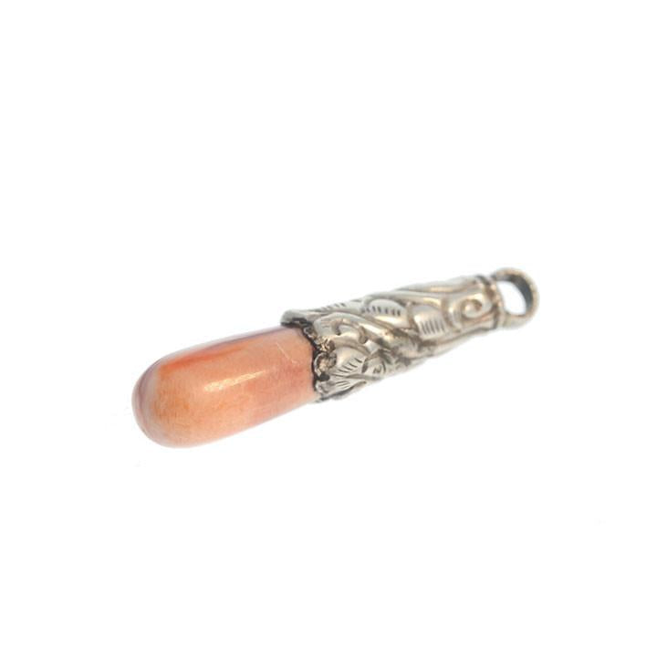 SPINY OYSTER Teardrop Pendant Sterling Floral Design -NewWorldGems
