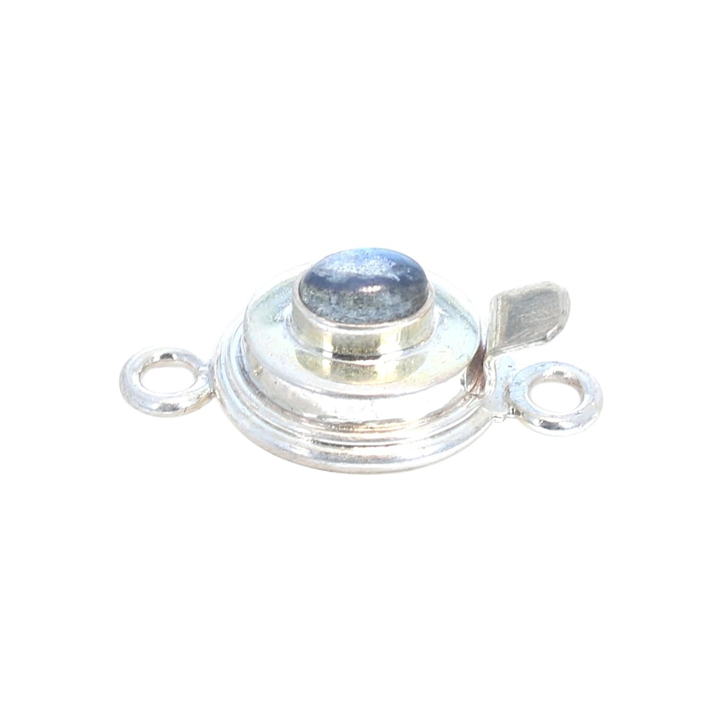 Labradorite Clasp Sterling Oval Shape 5X7Mm, -NewWorldGems