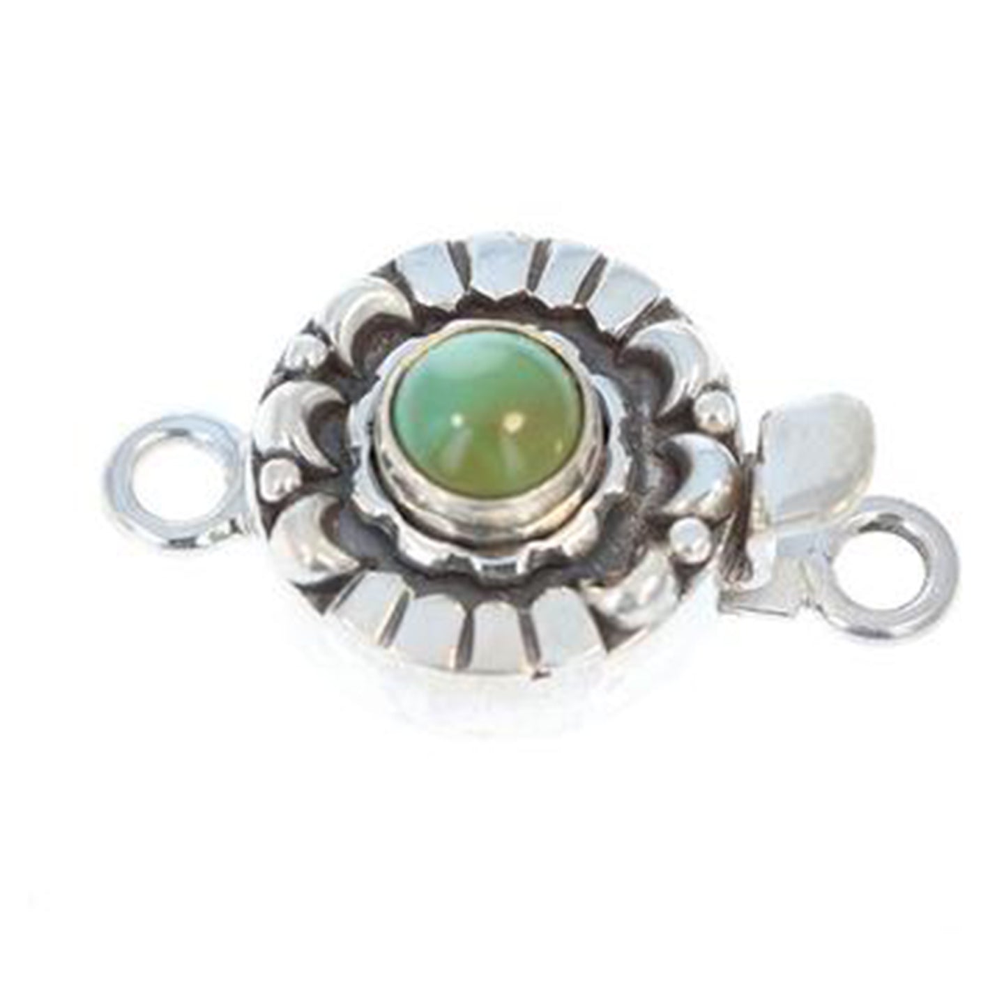 CARICO LAKE Turquoise Clasp Green 6mm Moon Design -NewWorldGems