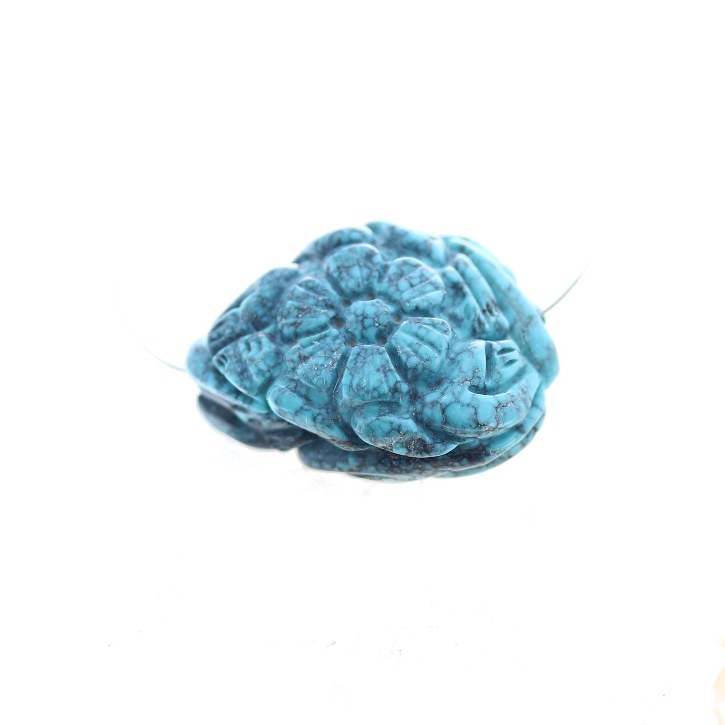 Carved Turquoise Centerpiece Focal Bead #4, -NewWorldGems