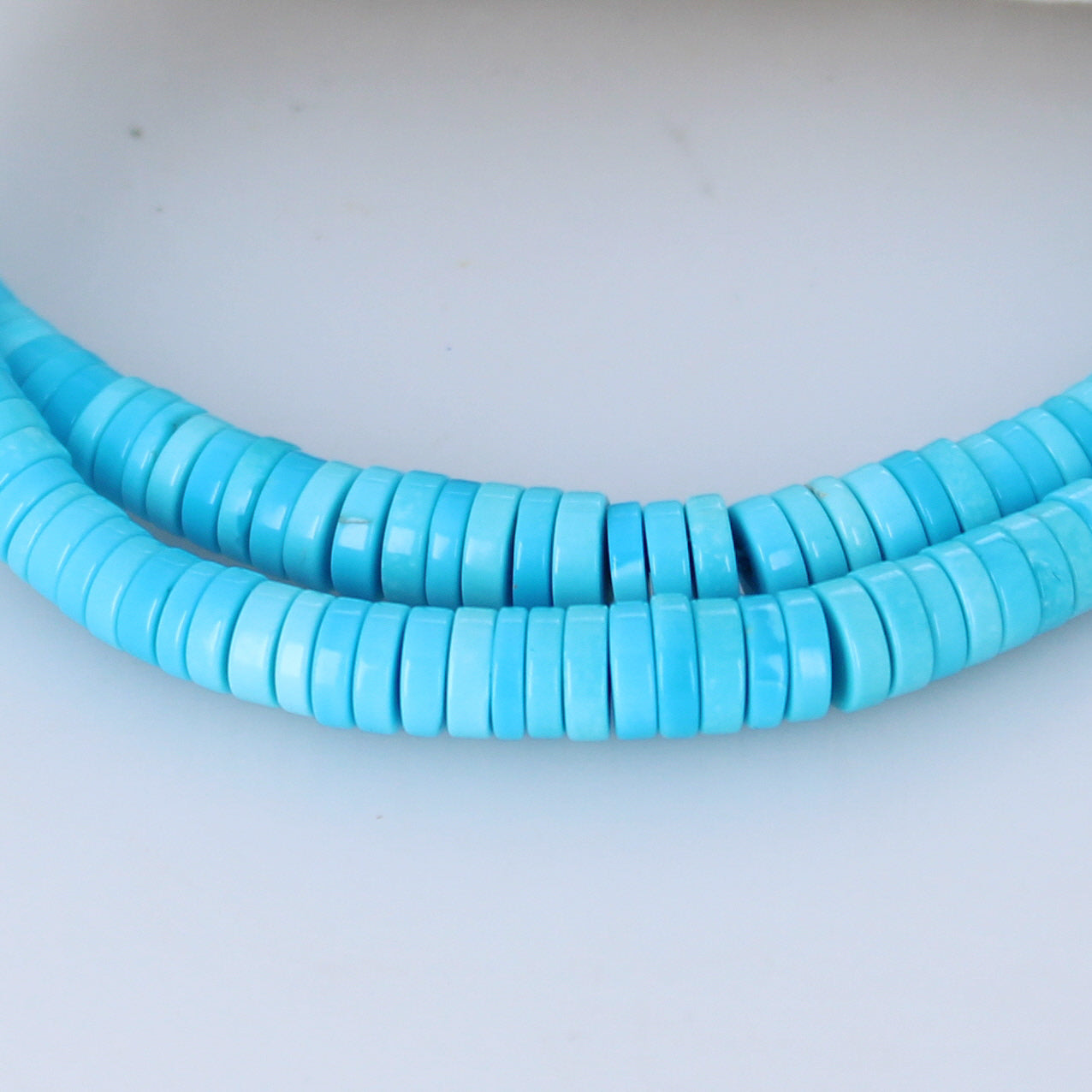 AAA SLEEPING BEAUTY Turquoise Beads Heshi Graduated 3-5mm 19.5" -NewWorldGems