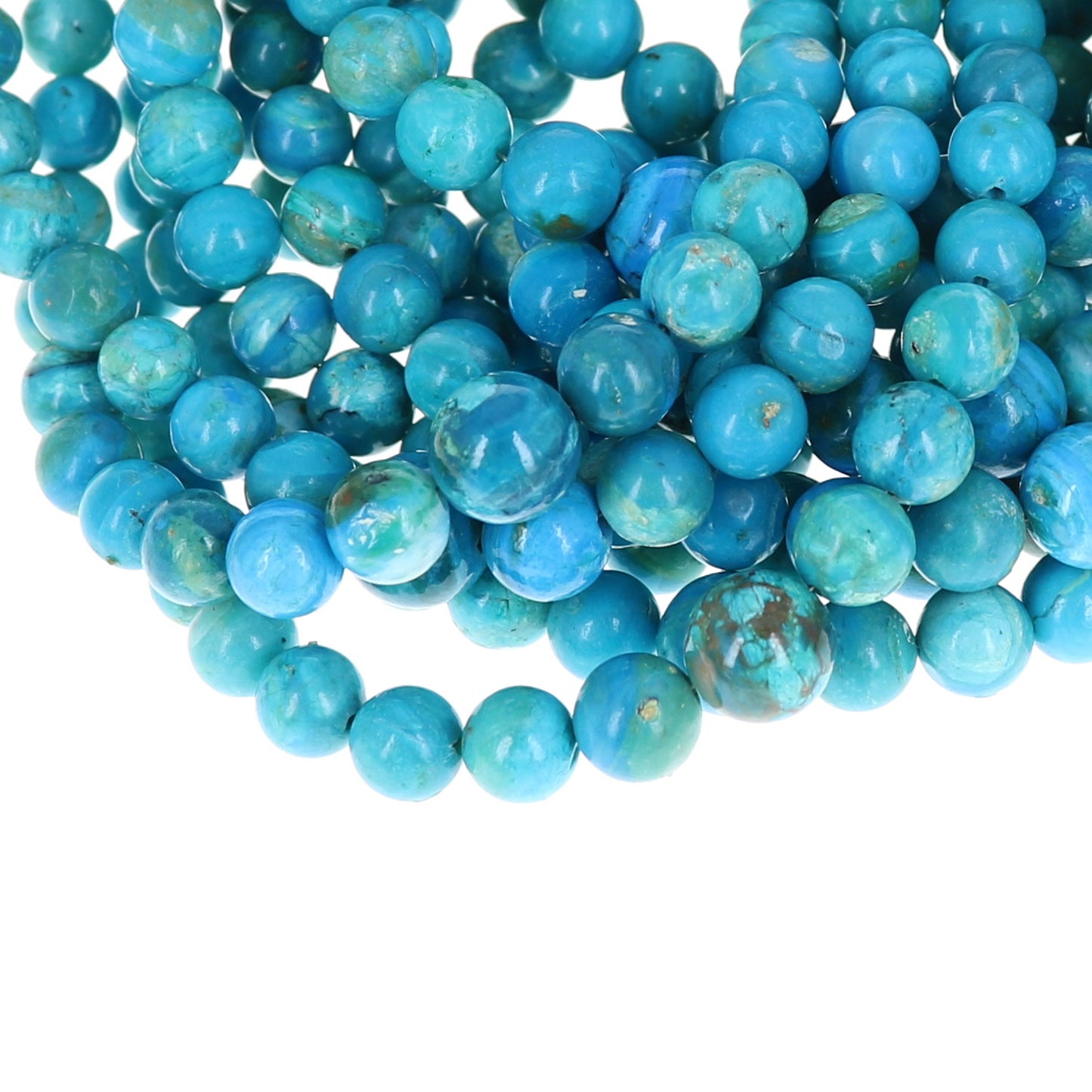 AAA PERUVIAN Opal Beads Ocean Blue Graduated 4 to 10mm Round -NewWorldGems