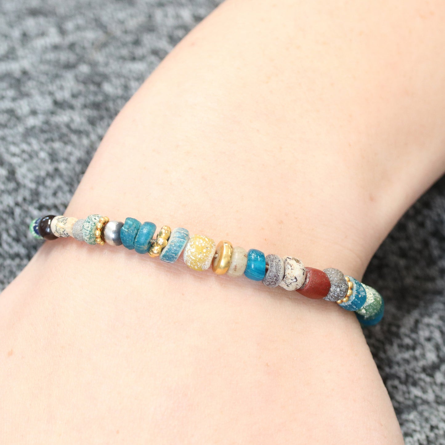 ANCIENT MALI Dig Beads Bracelet 18K Gold -NewWorldGems