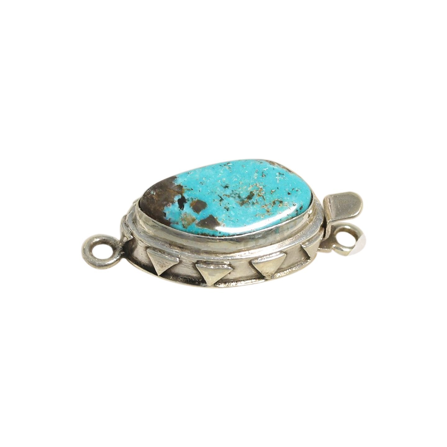 Carico Lake Turquoise Clasp Southwest Style Large Blue -NewWorldGems