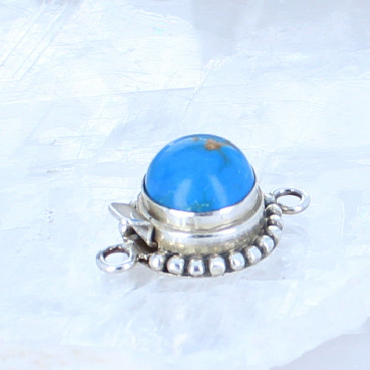 CERULEITE CLASP Sterling Round 12mm Classic Design -NewWorldGems