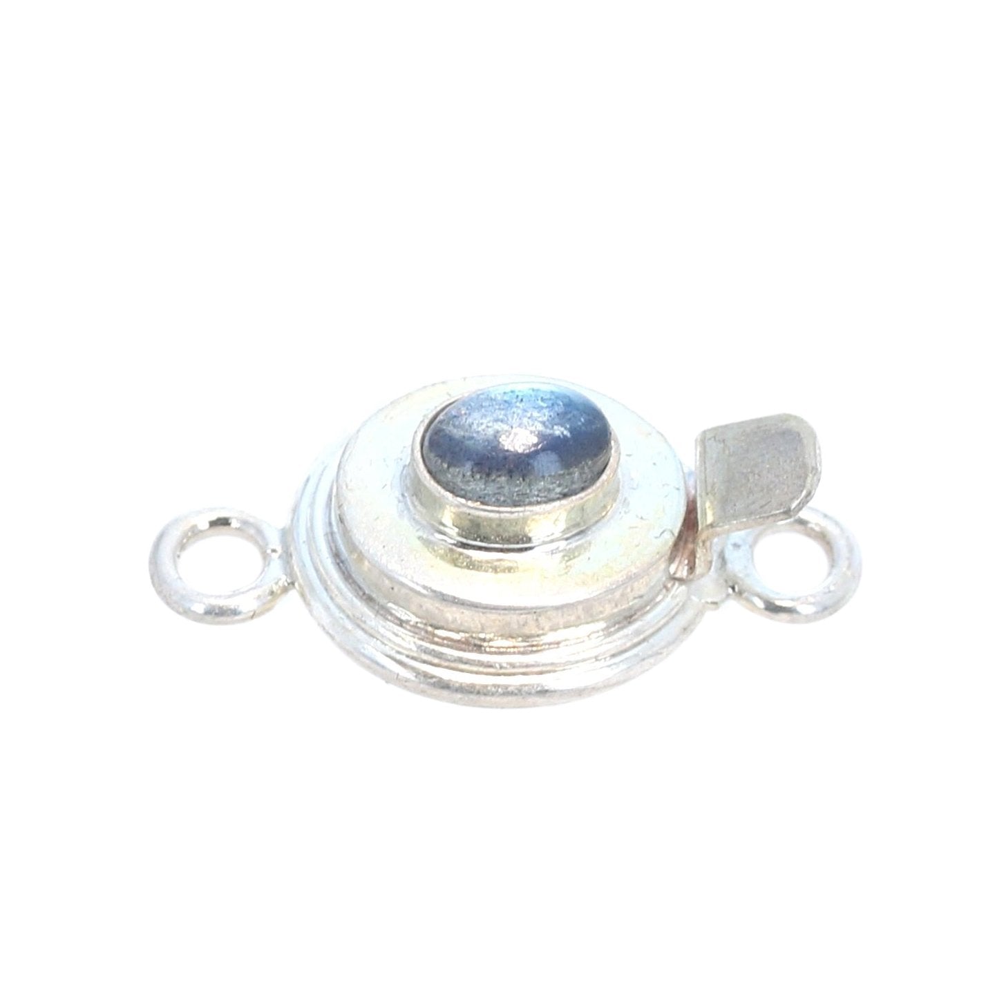 Labradorite Clasp Sterling Oval Shape 5X7Mm, -NewWorldGems