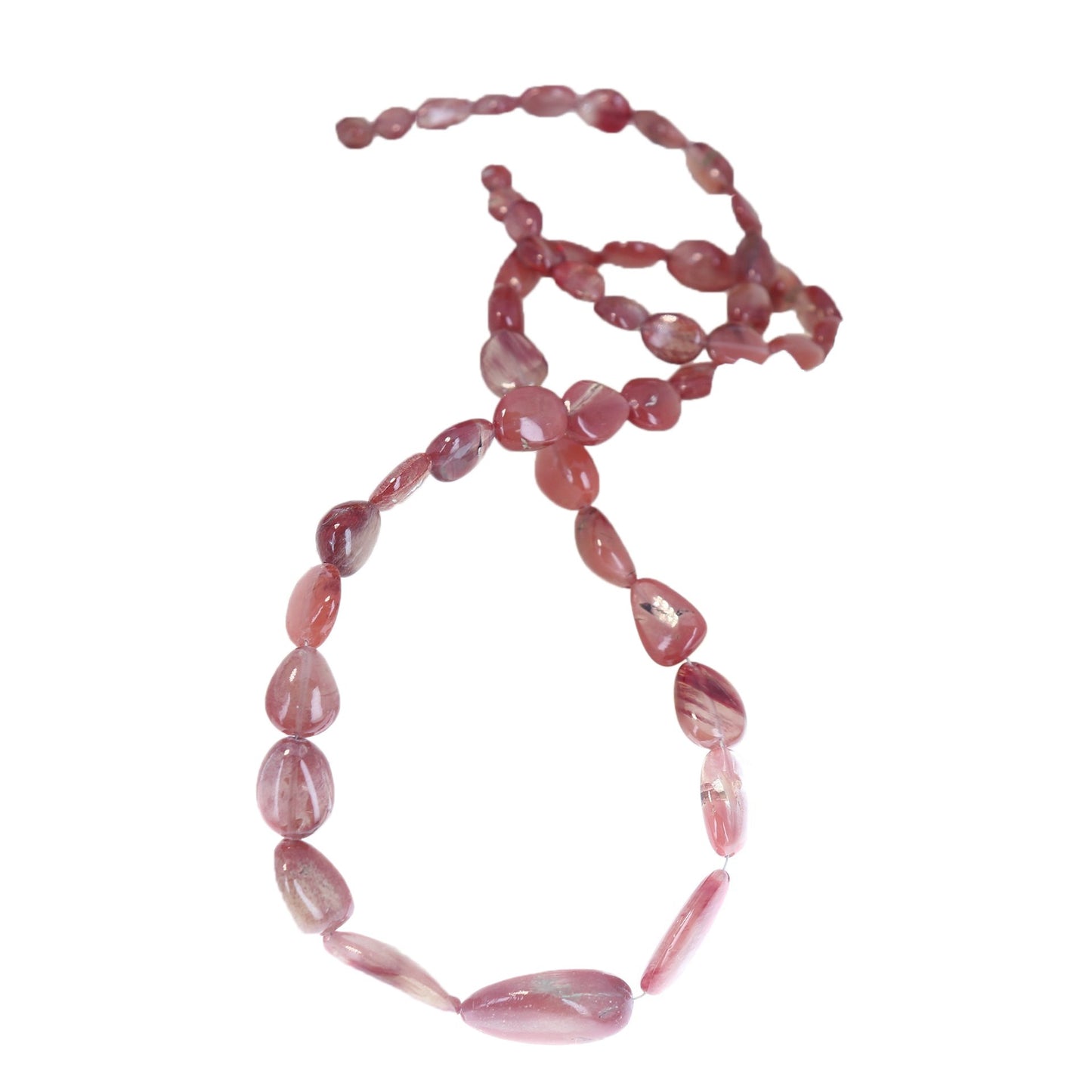 Andesine Beads Oval Shape Light Rose Gold Color 5-16X7Mm 18" -NewWorldGems