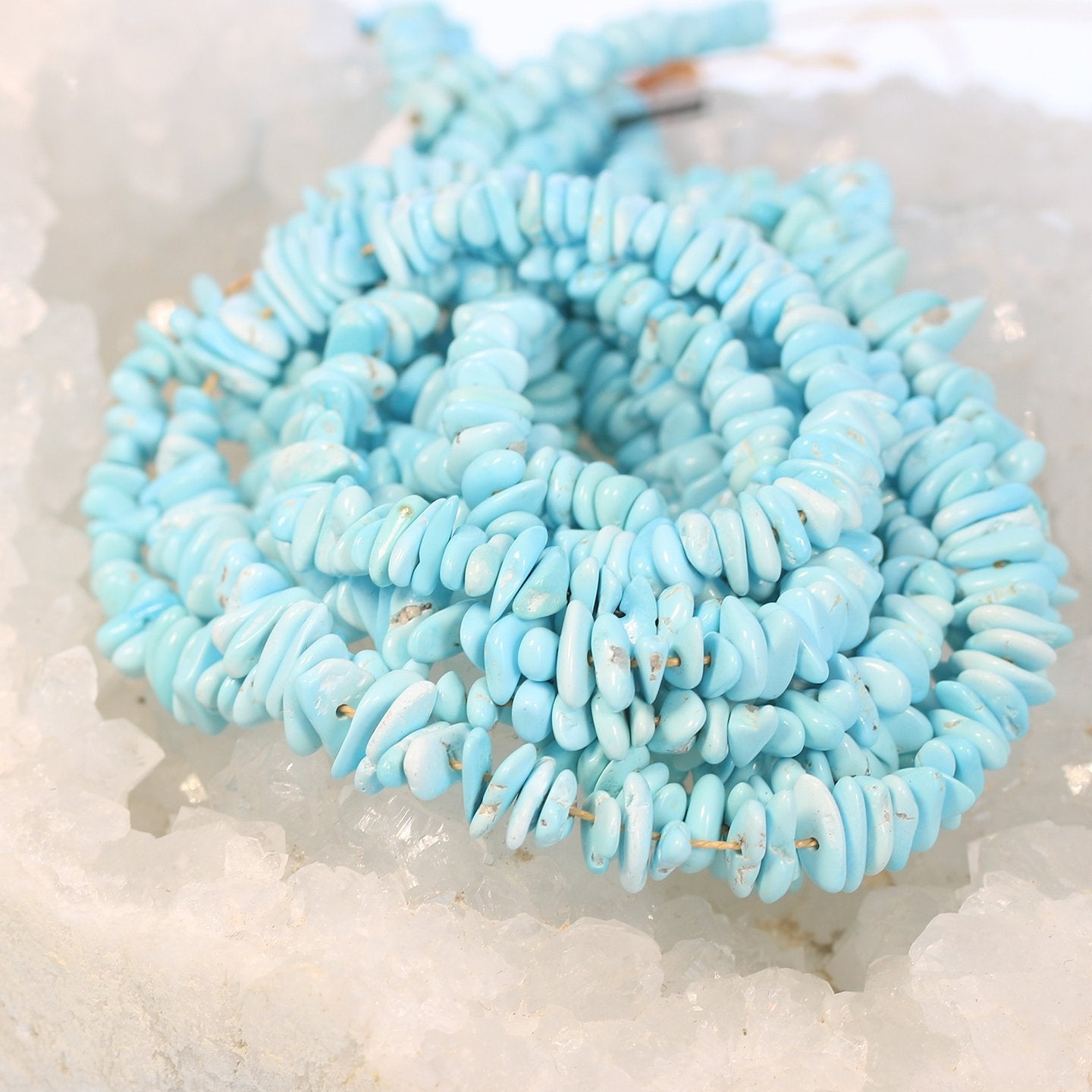 Sleeping Beauty Turquoise Nugget Beads Light Blue -NewWorldGems