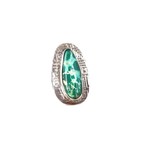 Royston Turquoise Ring Sterling Southwest Emerald Green -NewWorldGems