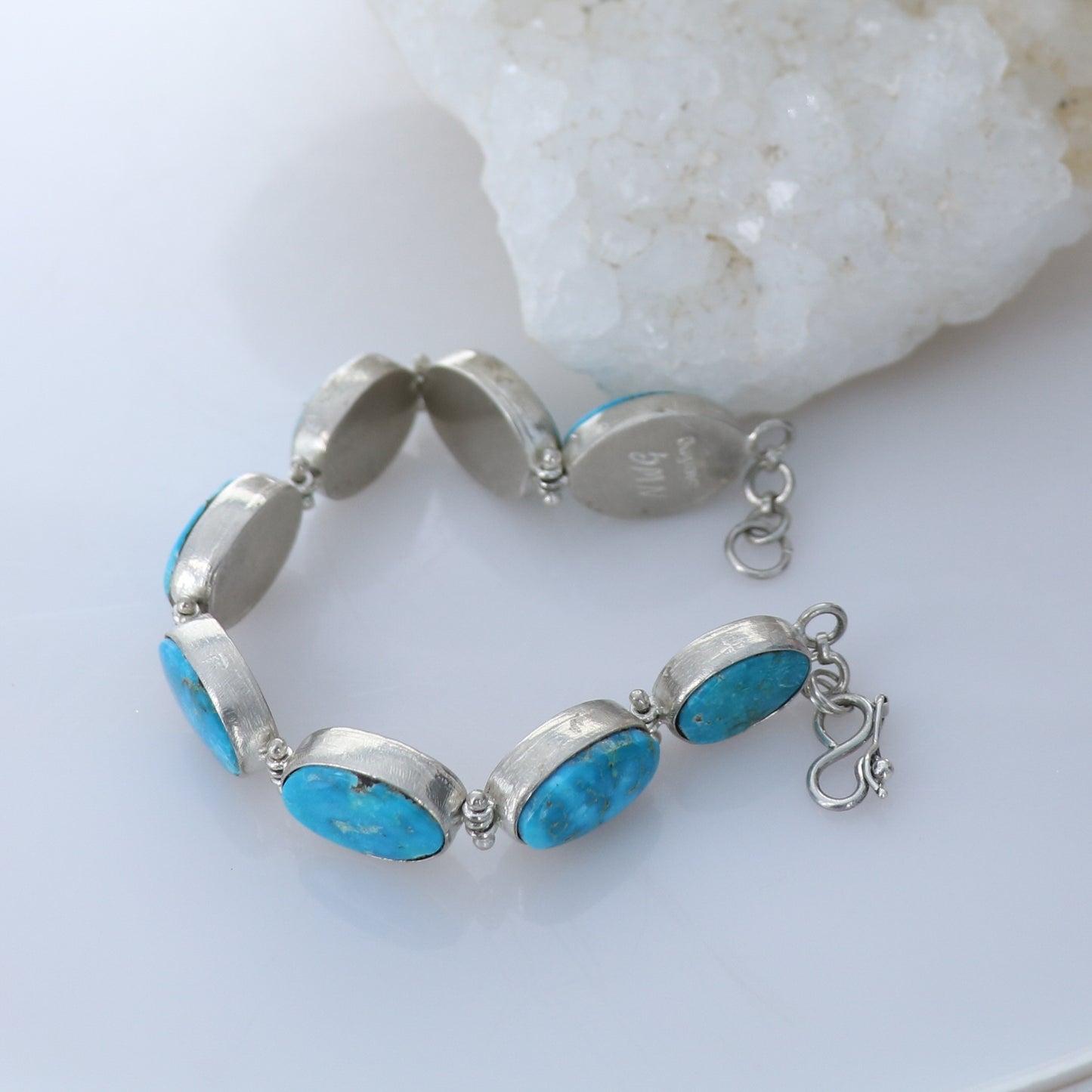 Blue Bird Nevada Turquoise Bracelet Sterling Silver Multi Stone -NewWorldGems