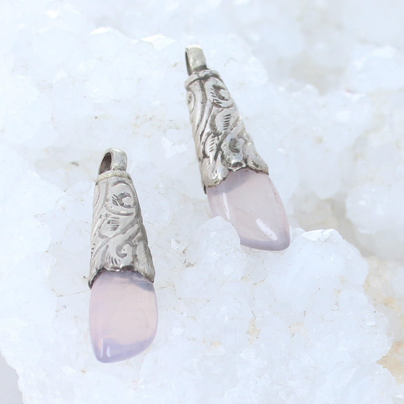ROSE QUARTZ Sterling Floral Design Components -NewWorldGems