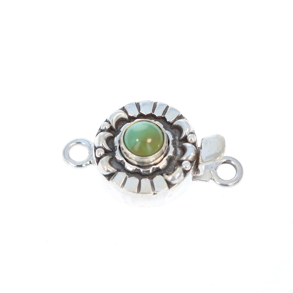 CARICO LAKE Turquoise Clasp Green 6mm Moon Design -NewWorldGems