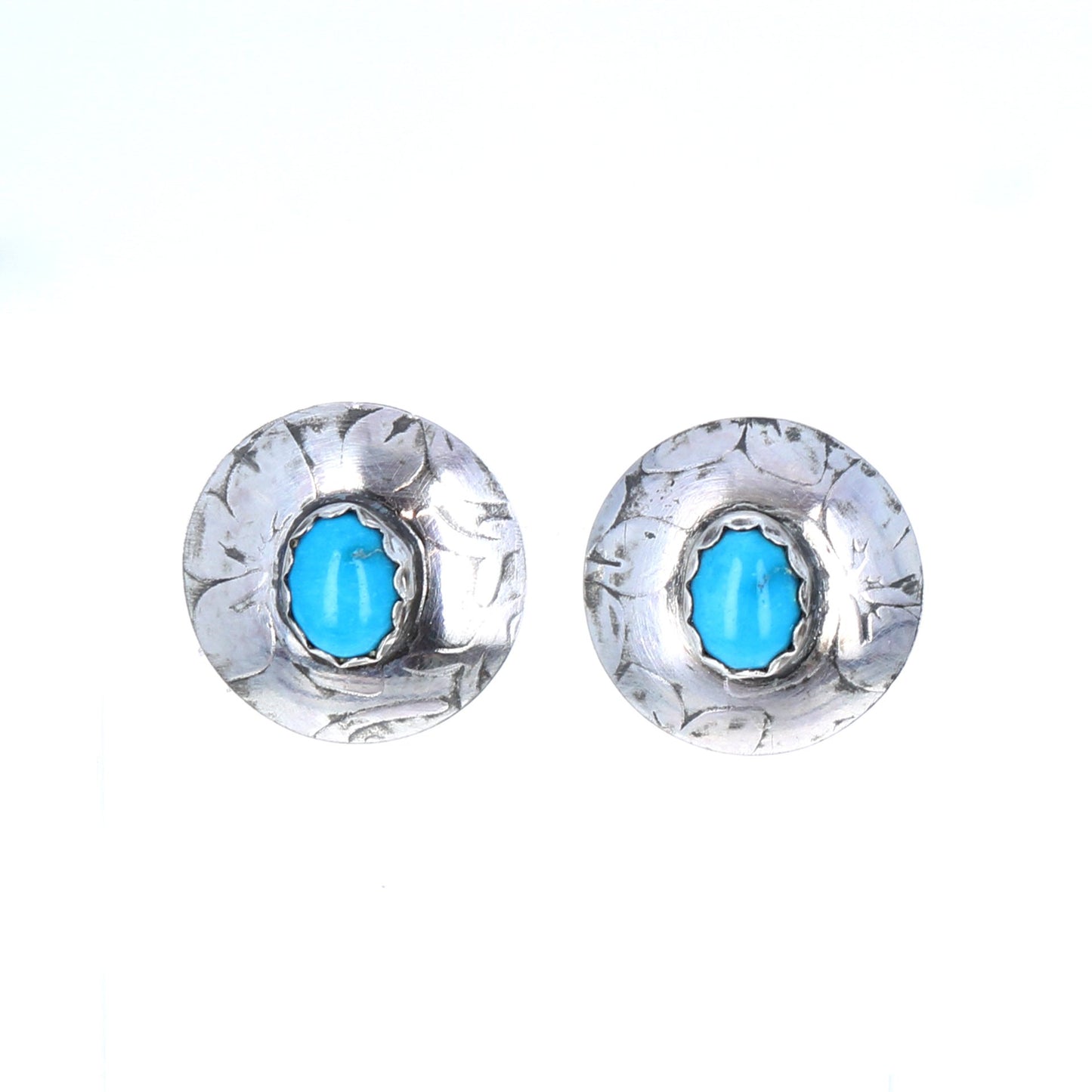 Sonoran Rose Turquoise {Mexican} Southwest Earrings Sterling -NewWorldGems