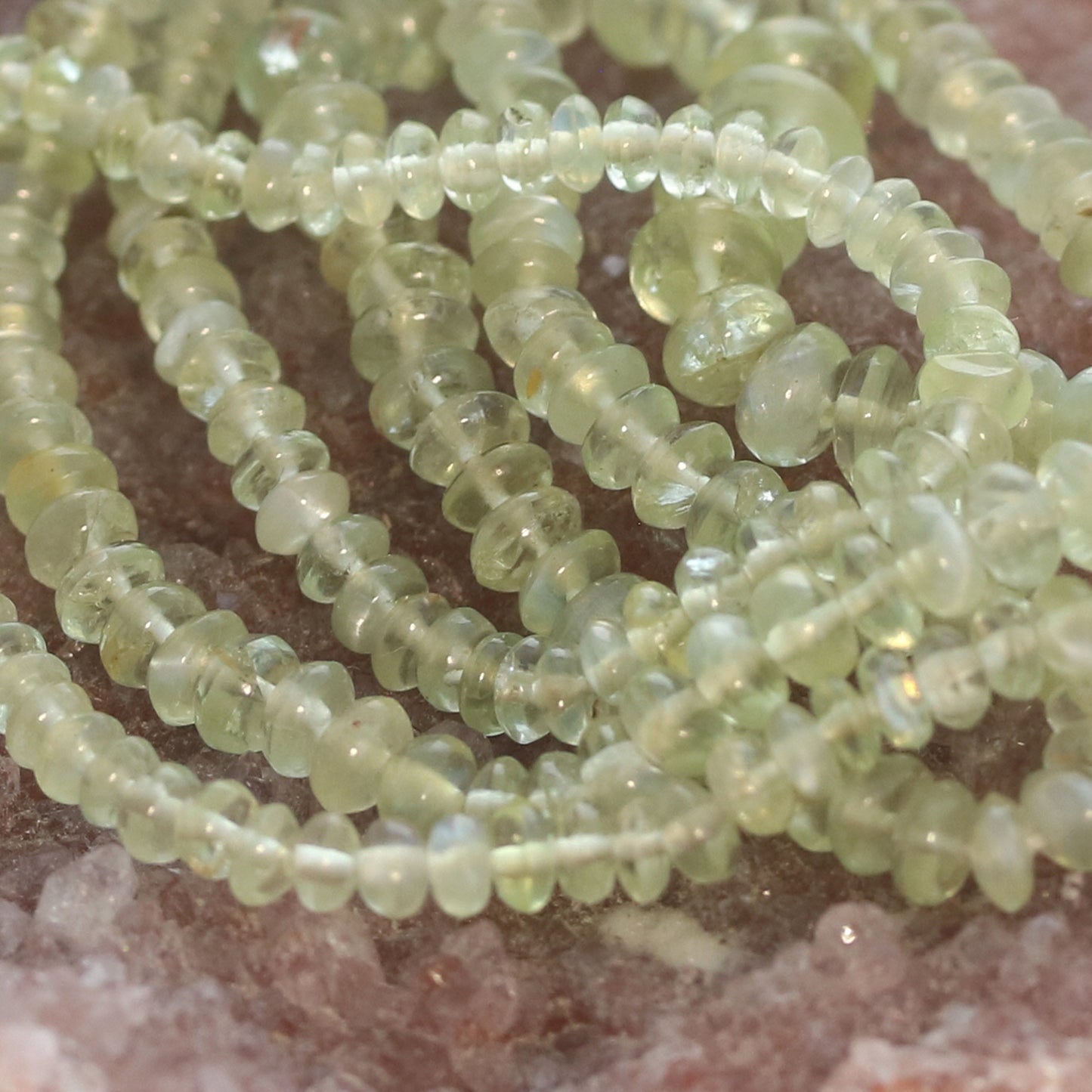 SPARKLING CHRYSOBERYL Beads Rondelles 2.6-5mm 16" -NewWorldGems