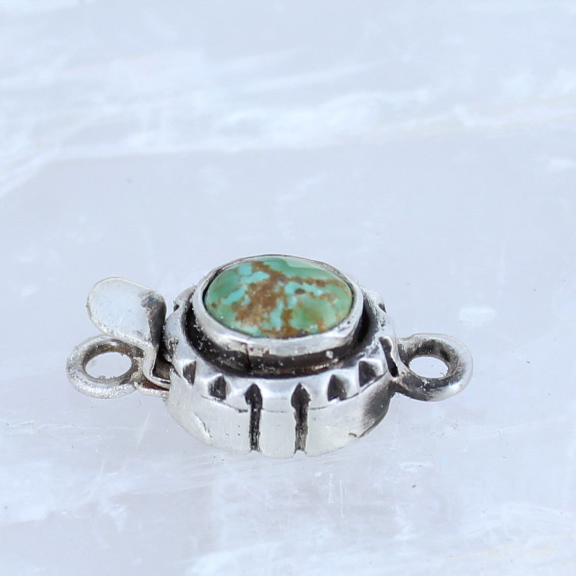 Carico Lake Turquoise Clasp 8X10mm Southwest Mint Greens -NewWorldGems